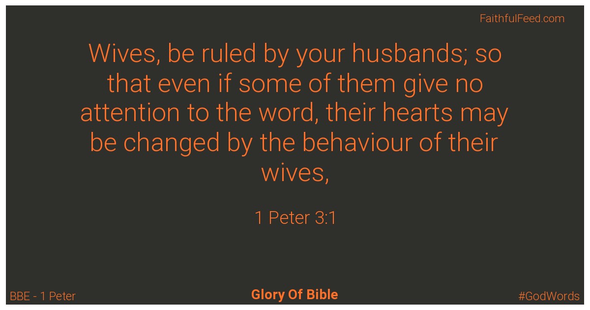 The Bible Verses from 1-peter Chapter 3 - Bbe