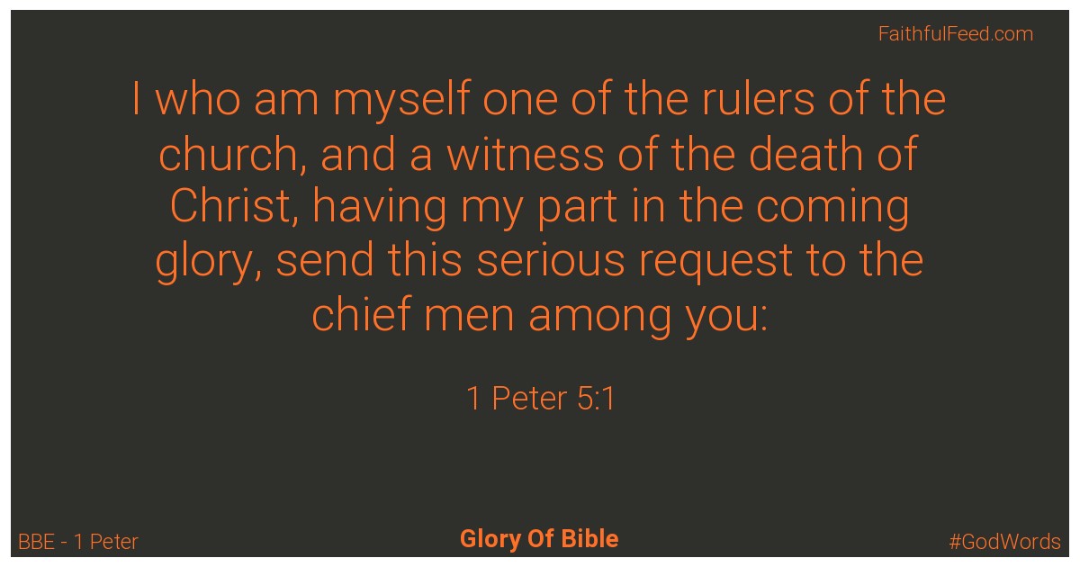 The Bible Verses from 1-peter Chapter 5 - Bbe