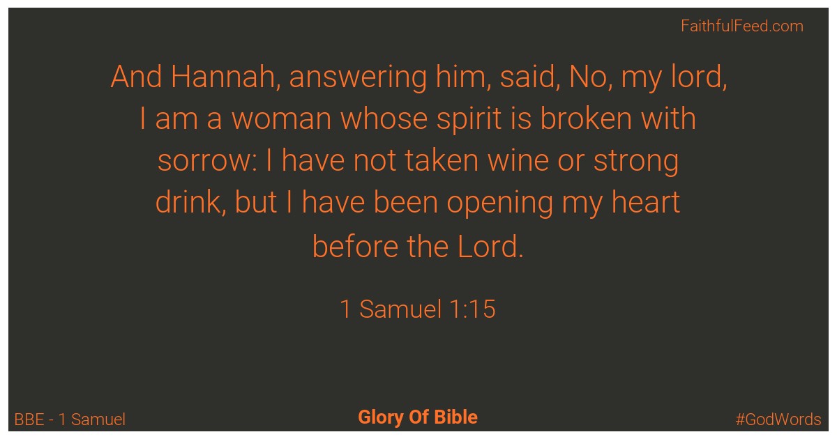 1-samuel 1:15 - Bbe