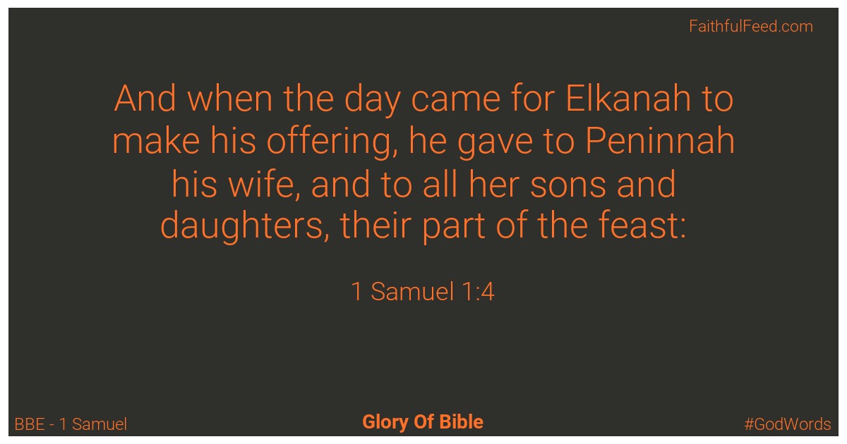 1-samuel 1:4 - Bbe