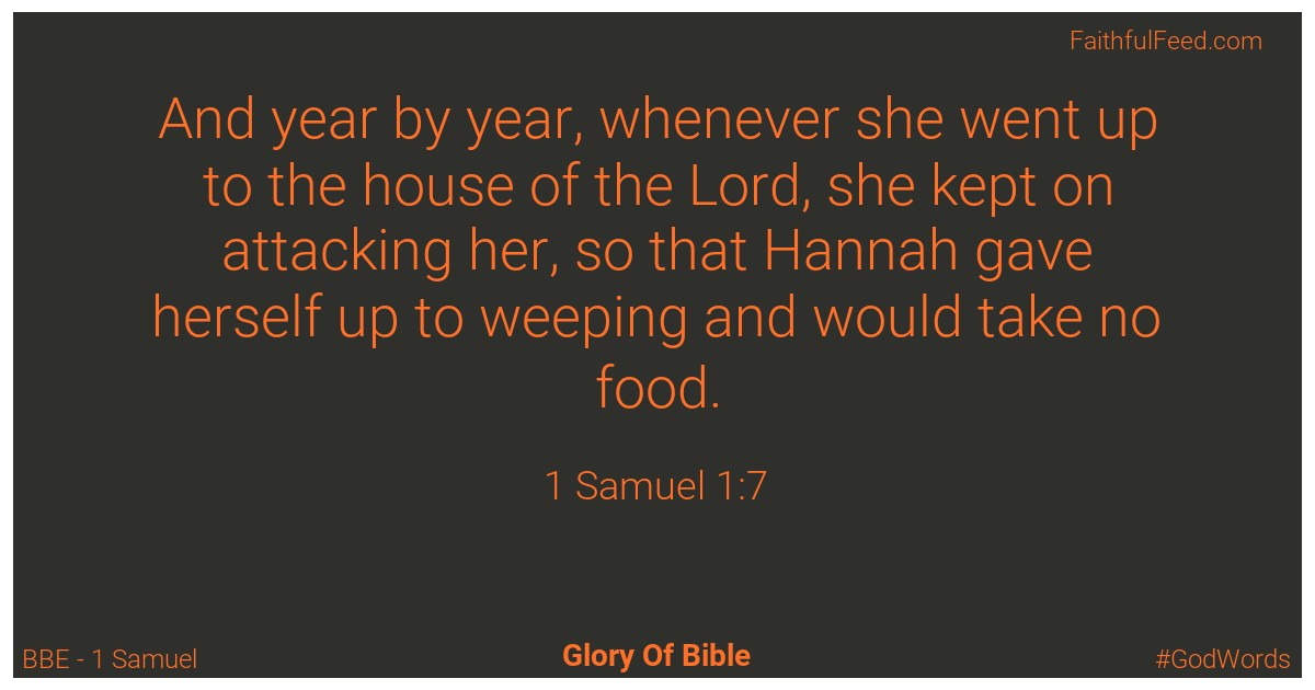 1-samuel 1:7 - Bbe