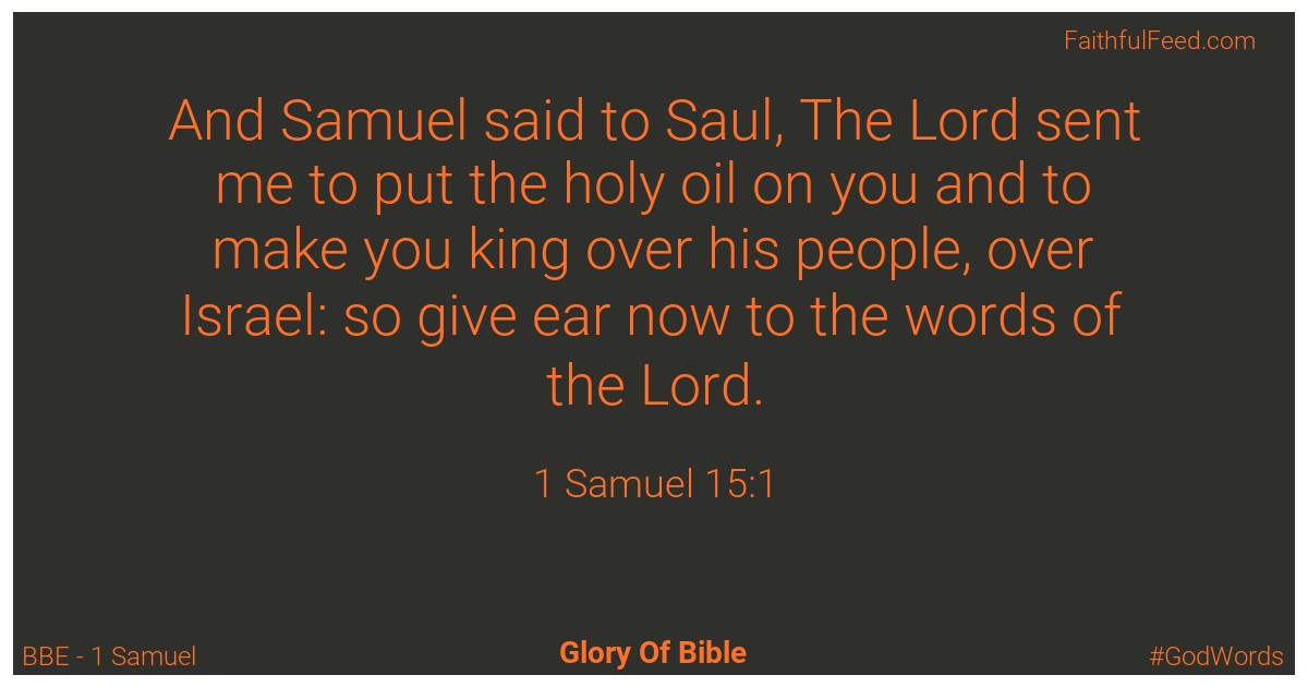 1-samuel 15:1 - Bbe