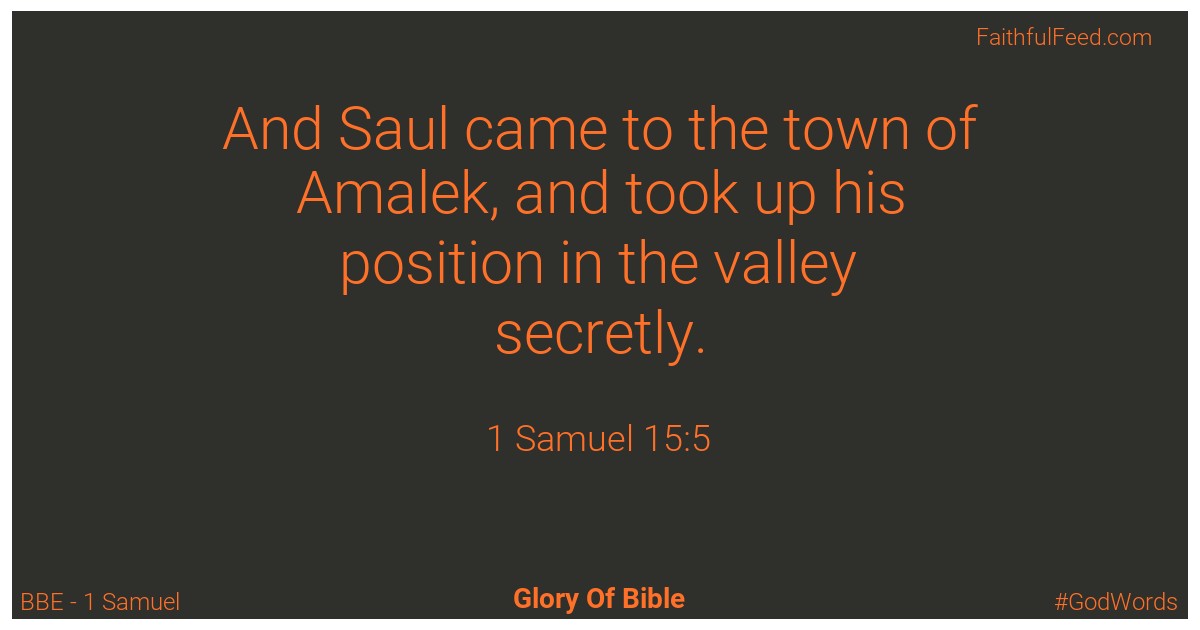 1-samuel 15:5 - Bbe