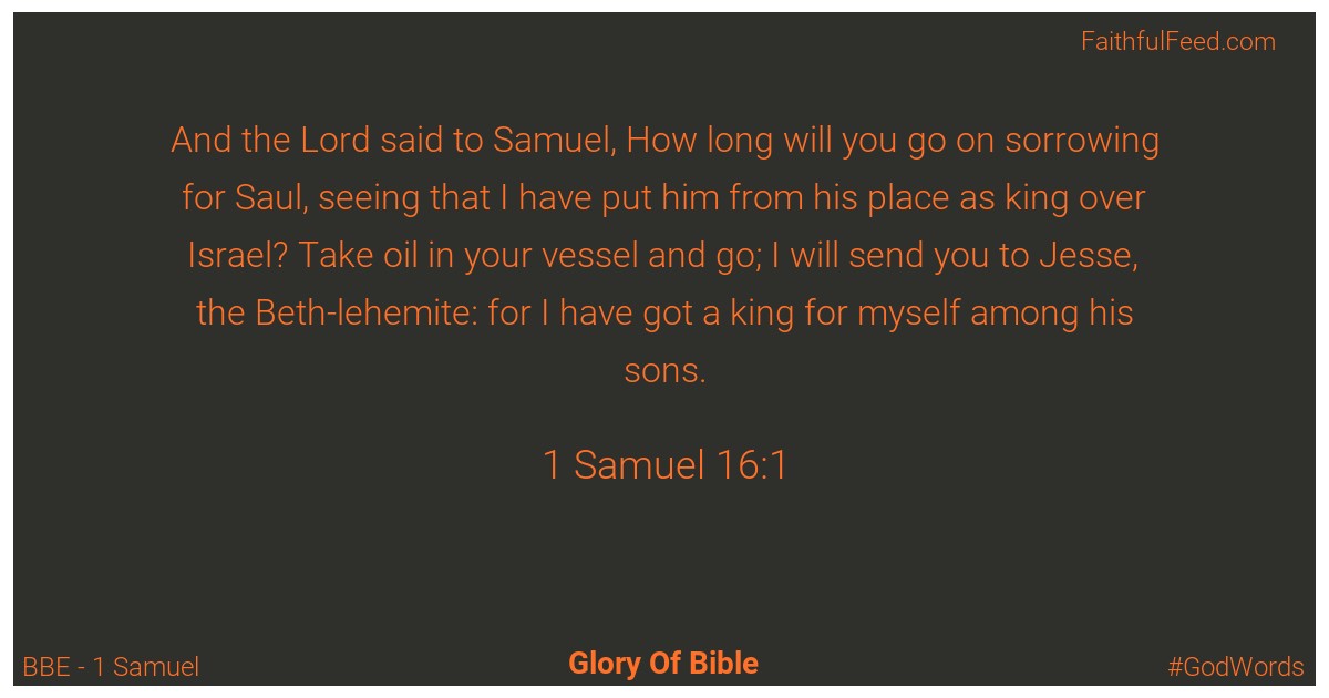 1-samuel 16:1 - Bbe