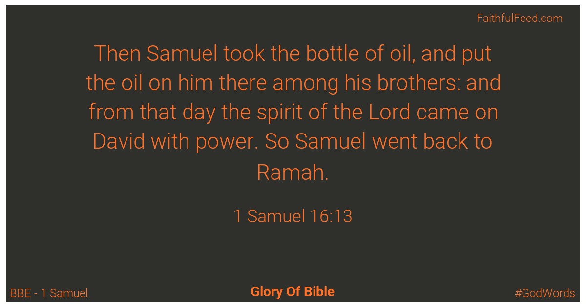 1-samuel 16:13 - Bbe