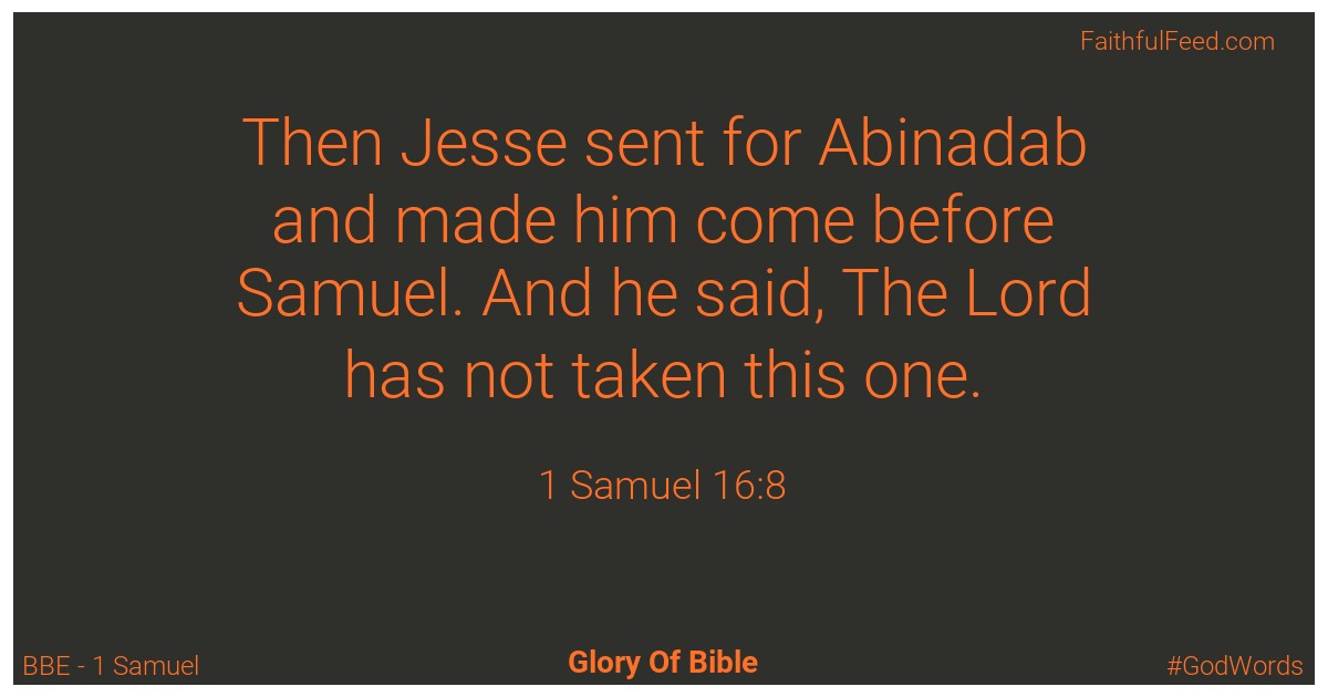 1-samuel 16:8 - Bbe