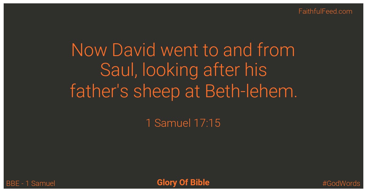 1-samuel 17:15 - Bbe