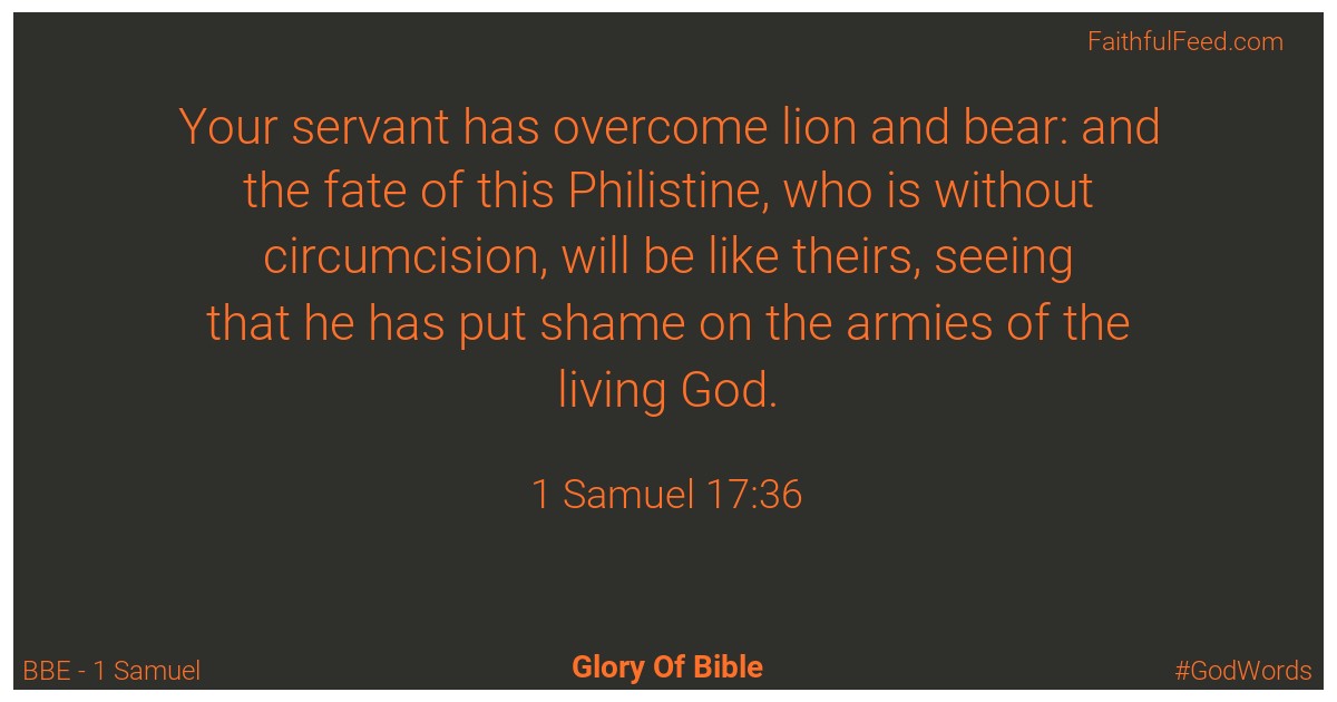 1-samuel 17:36 - Bbe