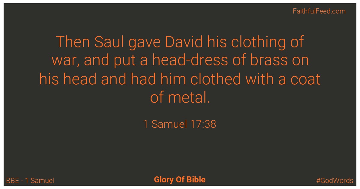 1-samuel 17:38 - Bbe