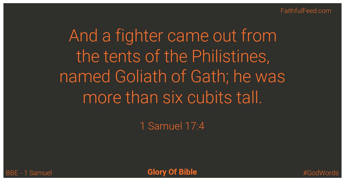 1-samuel 17:4 - Bbe