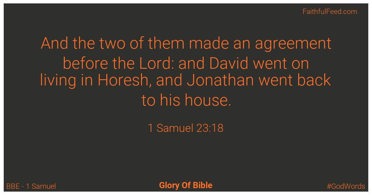 1-samuel 23:18 - Bbe