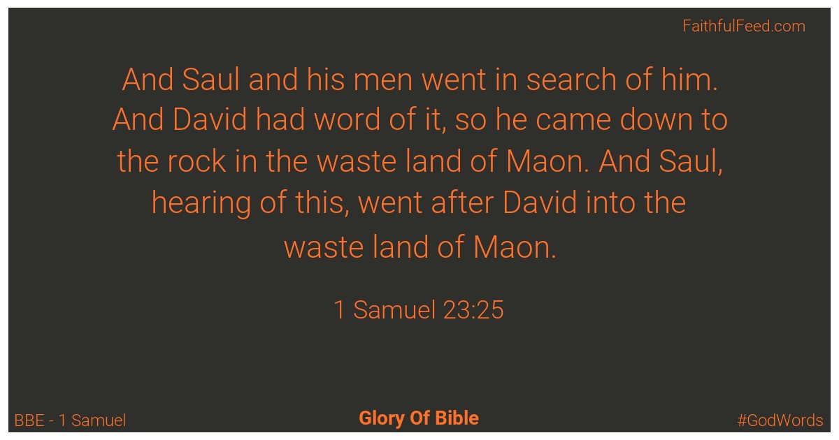 1-samuel 23:25 - Bbe