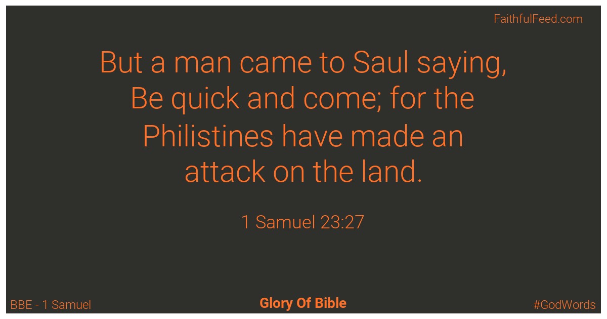 1-samuel 23:27 - Bbe