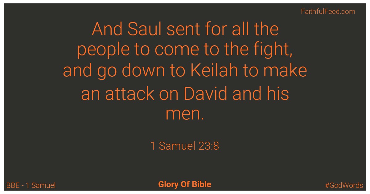 1-samuel 23:8 - Bbe