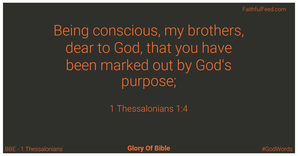 1-thessalonians 1:4 - Bbe