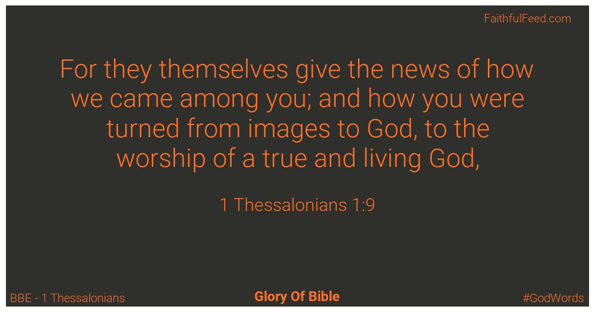 1-thessalonians 1:9 - Bbe