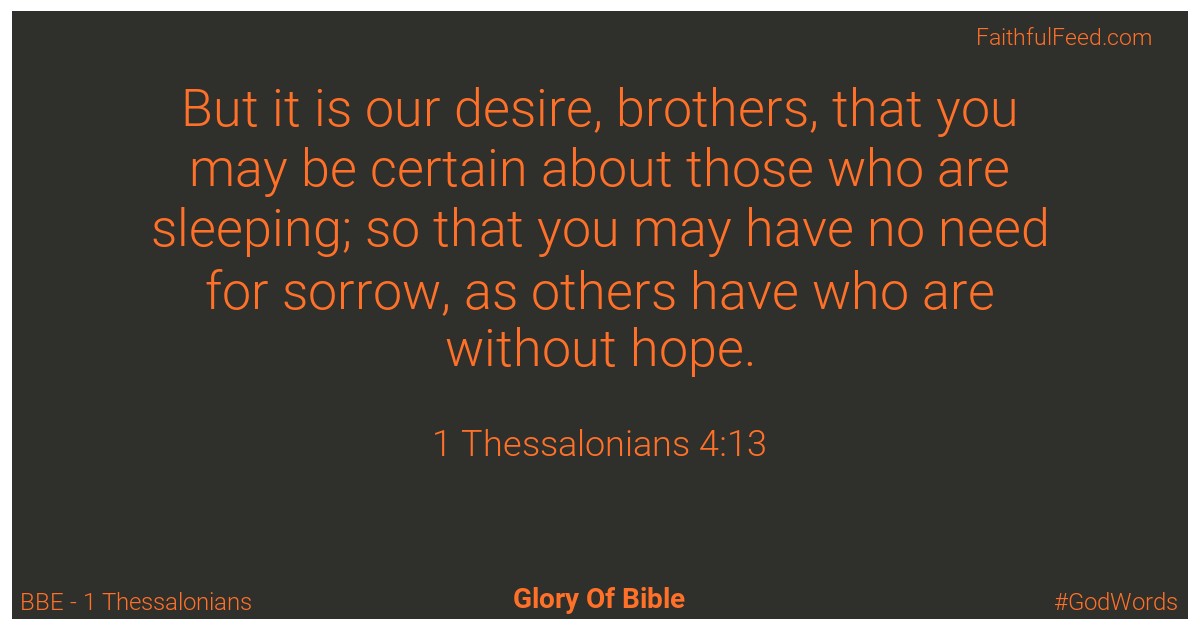 The Bible Chapters from 1 Thessalonians - Bbe