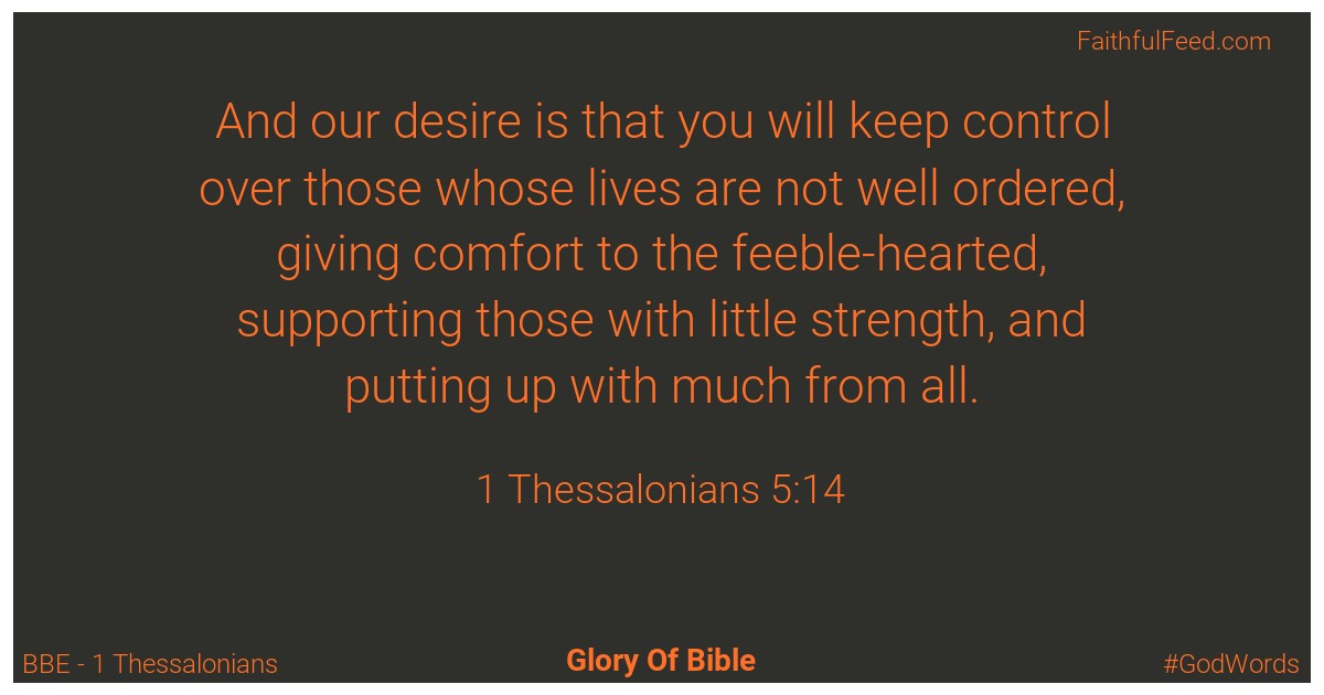 1-thessalonians 5:14 - Bbe