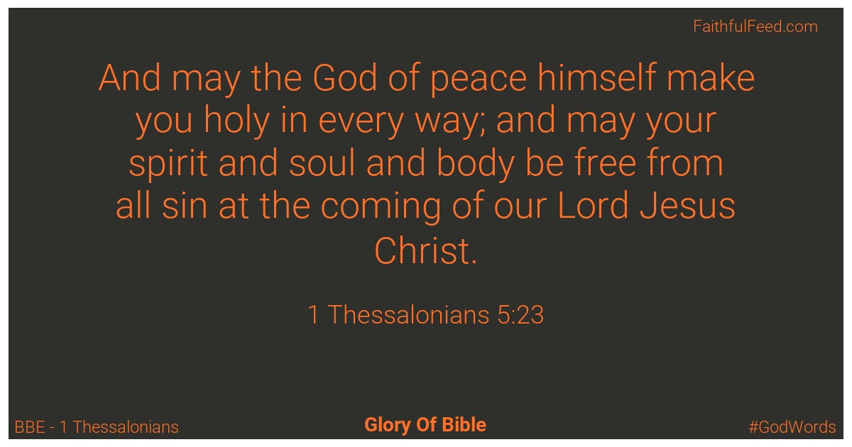 1-thessalonians 5:23 - Bbe