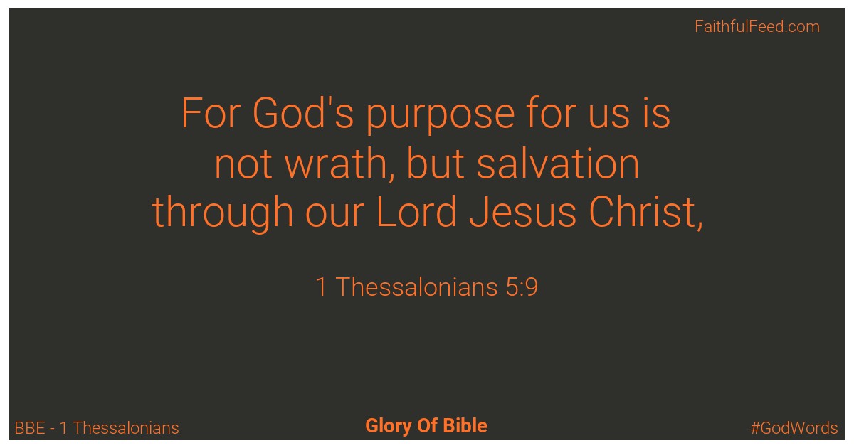 1-thessalonians 5:9 - Bbe