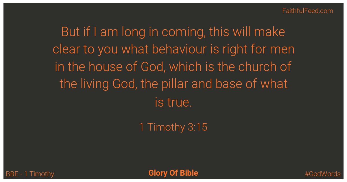 1-timothy 3:15 - Bbe