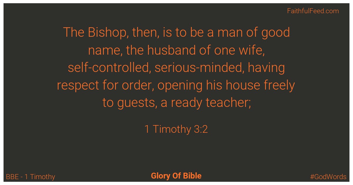 1-timothy 3:2 - Bbe