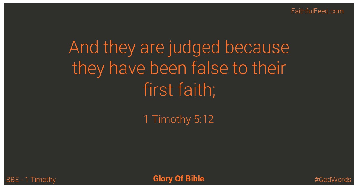 1-timothy 5:12 - Bbe