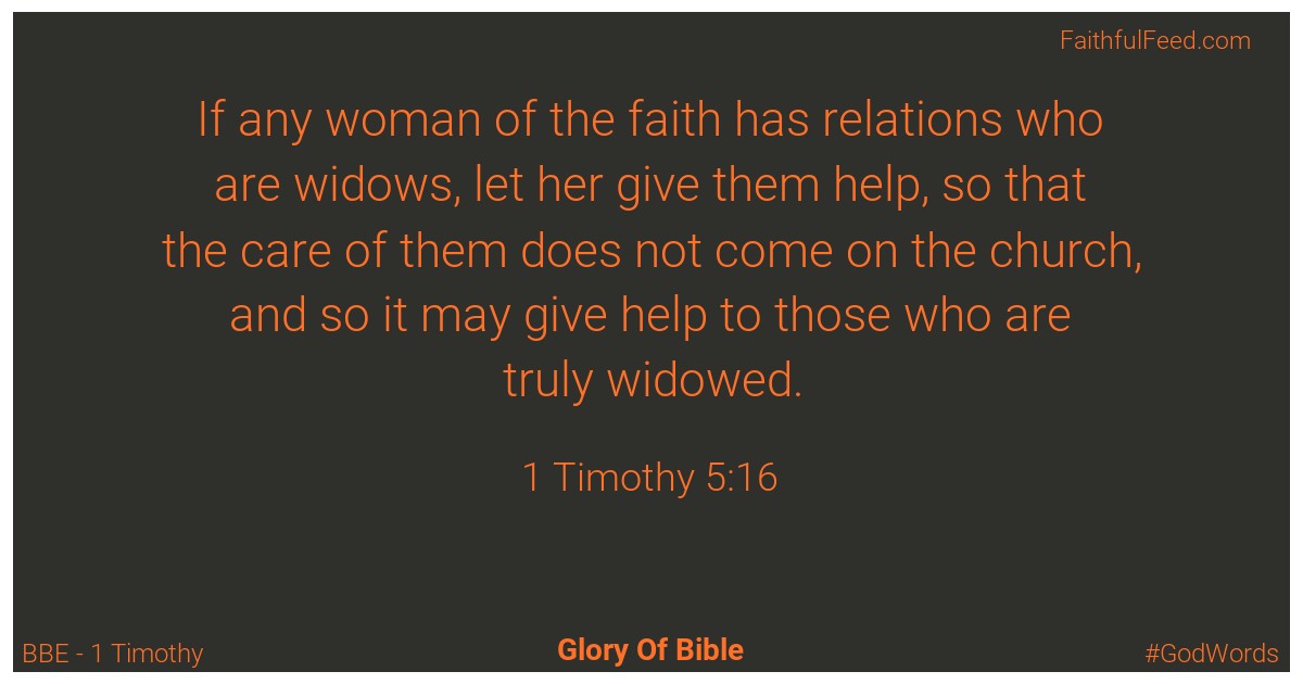 1-timothy 5:16 - Bbe