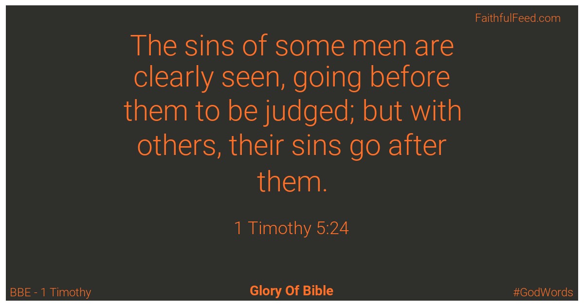 1-timothy 5:24 - Bbe