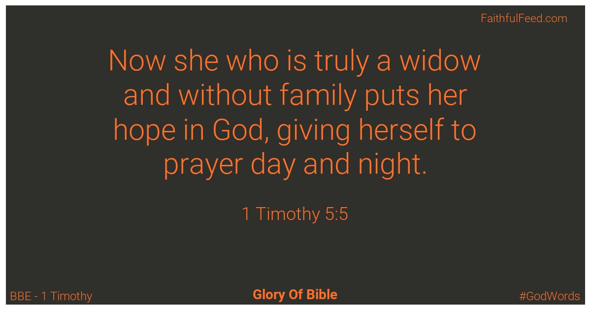 1-timothy 5:5 - Bbe