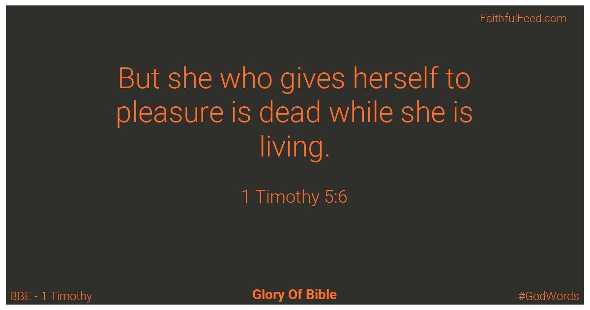 1-timothy 5:6 - Bbe