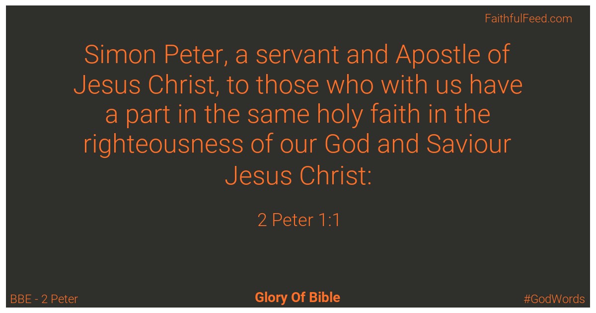 The Bible Verses from 2-peter Chapter 1 - Bbe