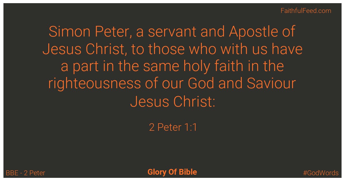 2-peter 1:1 - Bbe