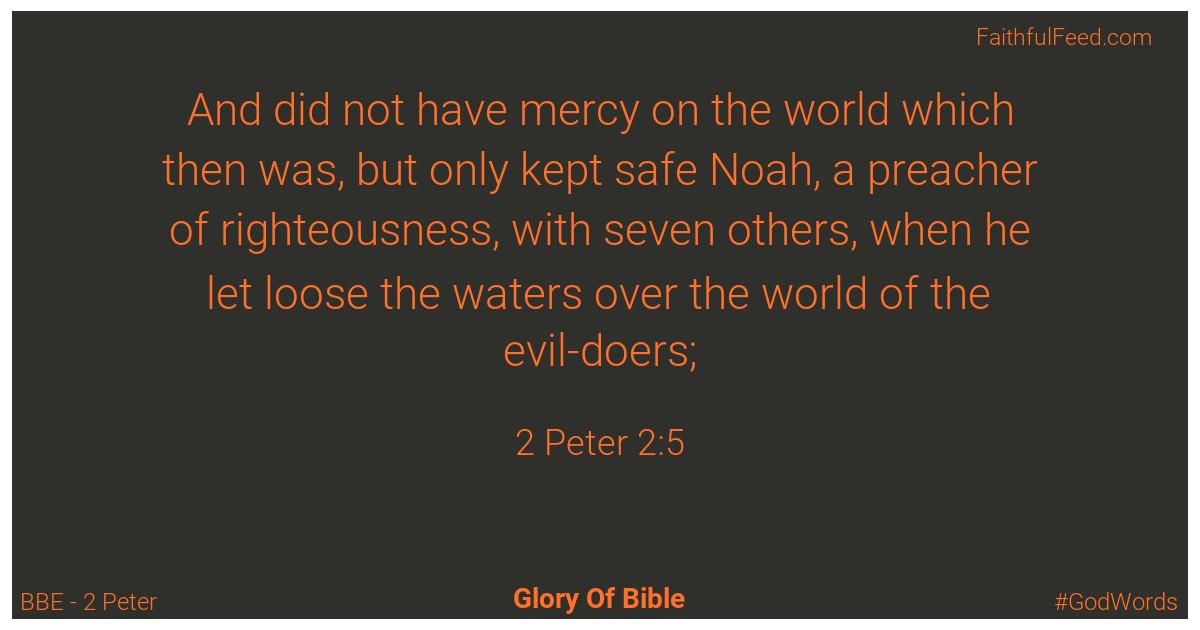 2-peter 2:5 - Bbe