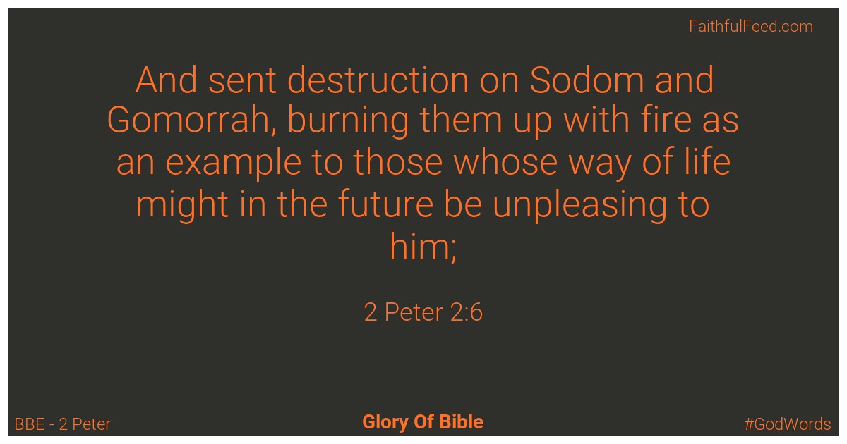 2-peter 2:6 - Bbe
