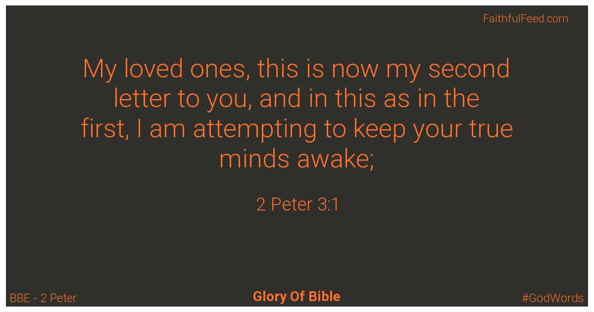 2-peter 3:1 - Bbe