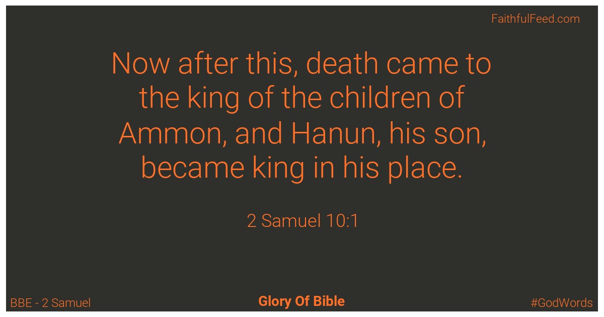 2-samuel 10:1 - Bbe