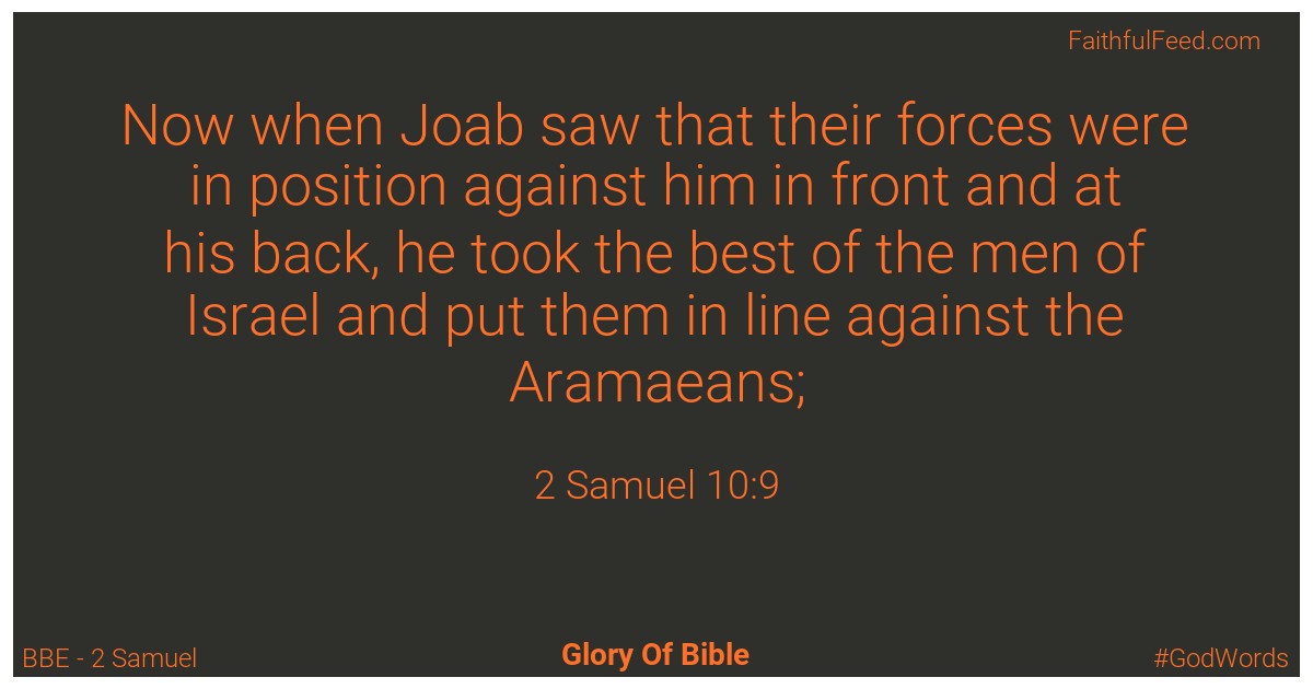 2-samuel 10:9 - Bbe