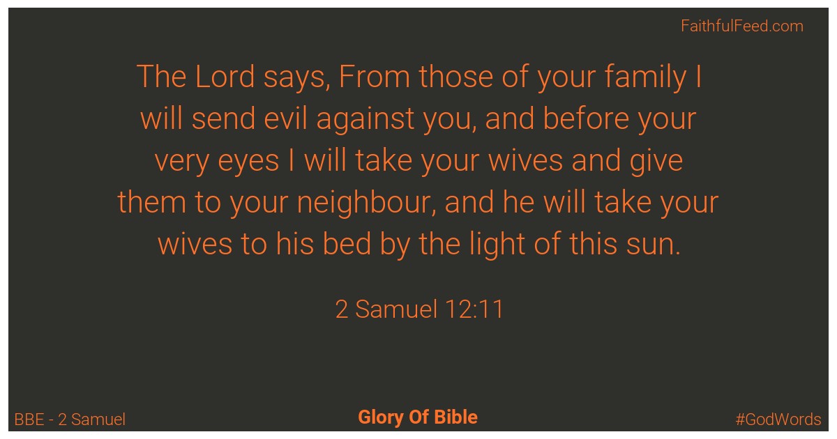 2-samuel 12:11 - Bbe