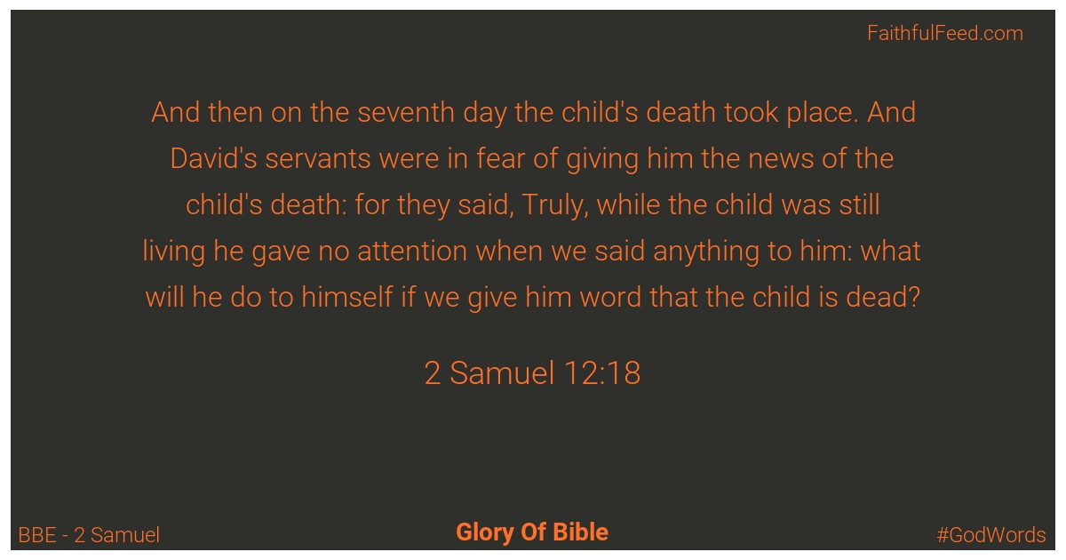 2-samuel 12:18 - Bbe