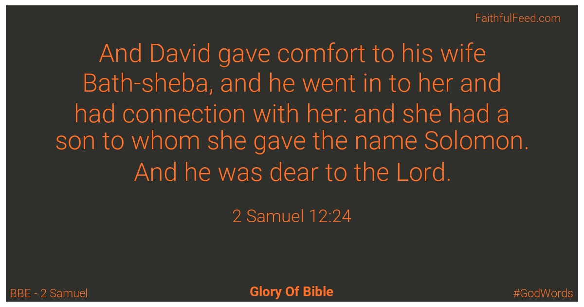 2-samuel 12:24 - Bbe