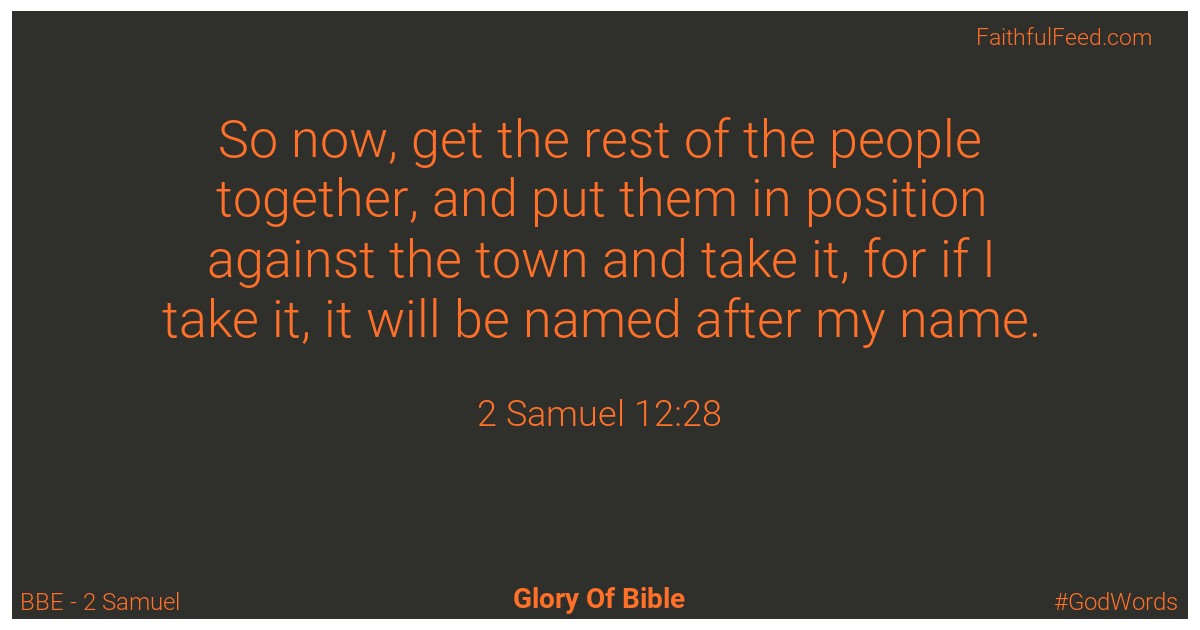 2-samuel 12:28 - Bbe