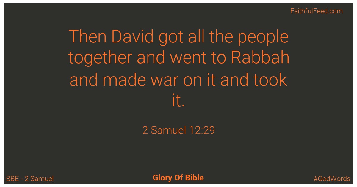 2-samuel 12:29 - Bbe