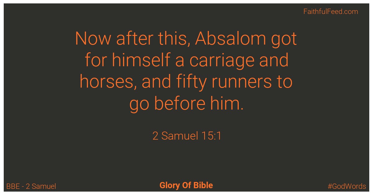 2-samuel 15:1 - Bbe