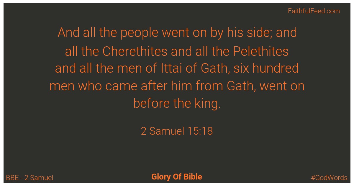 2-samuel 15:18 - Bbe