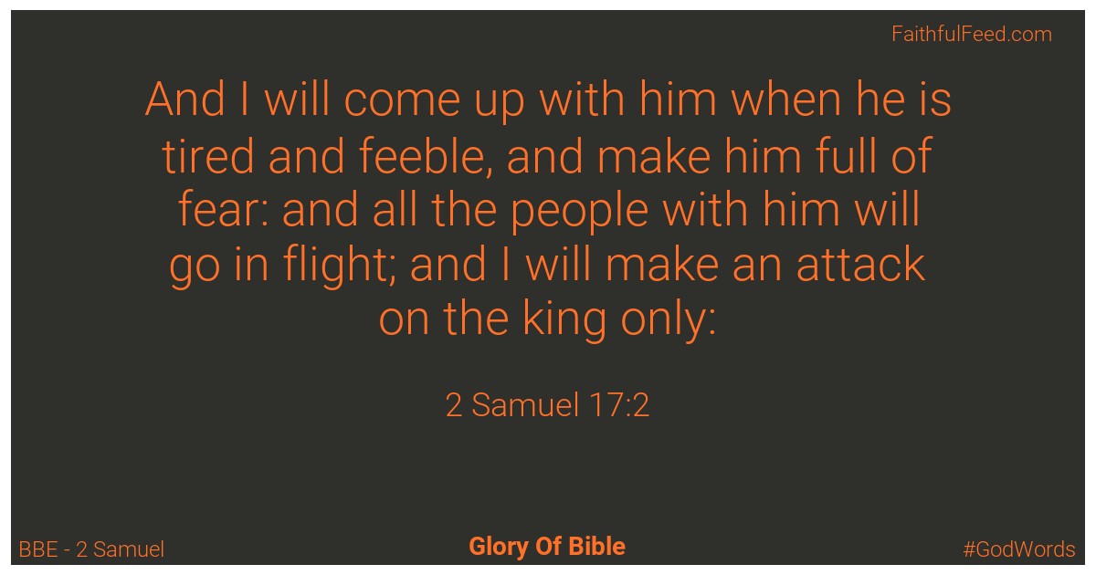 2-samuel 17:2 - Bbe