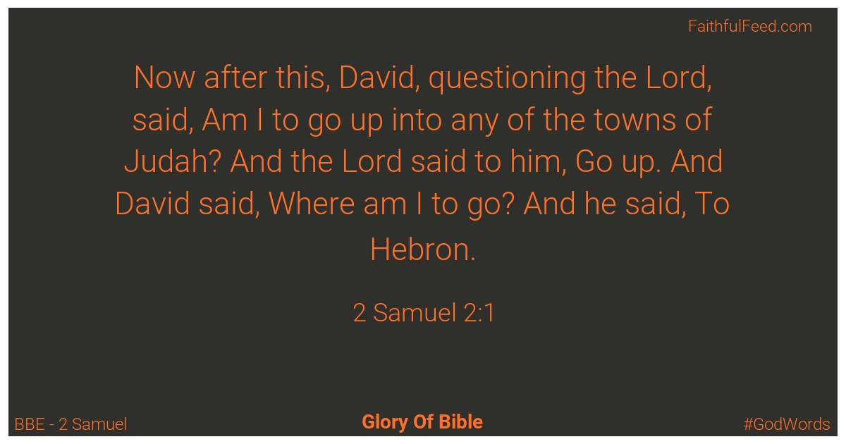 2-samuel 2:1 - Bbe