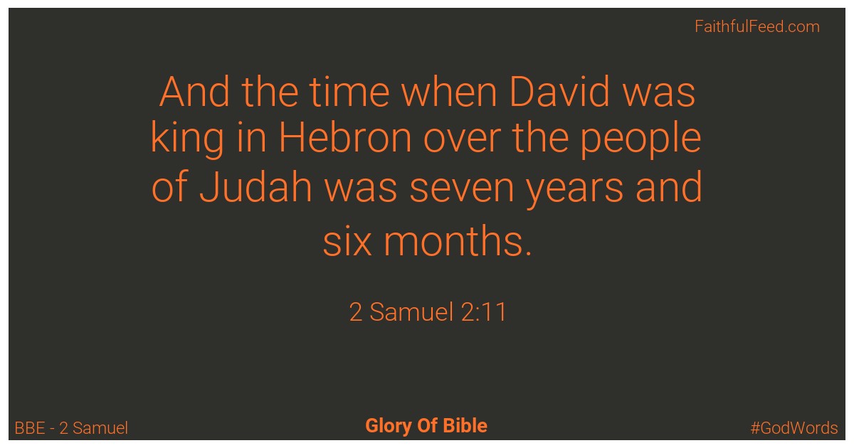 2-samuel 2:11 - Bbe