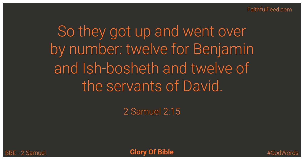 2-samuel 2:15 - Bbe