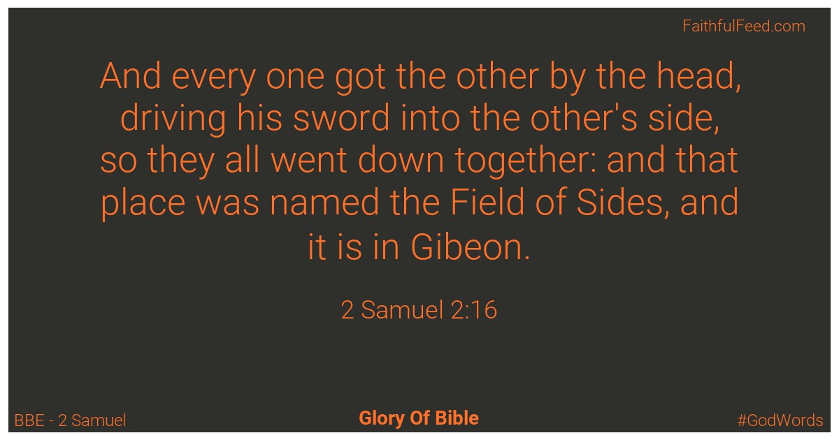 2-samuel 2:16 - Bbe
